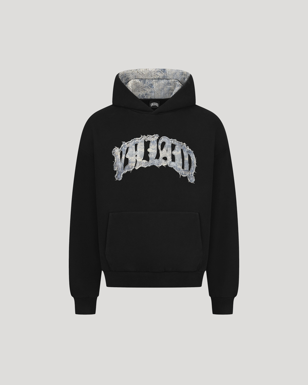 DENIM HOODIE BLACK
